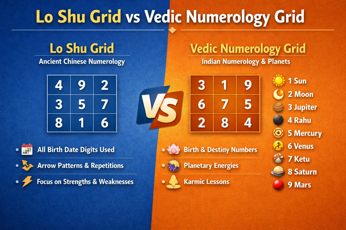 Lo Shu Grid vs Vedic Numerology Grid – What’s the Real Difference?