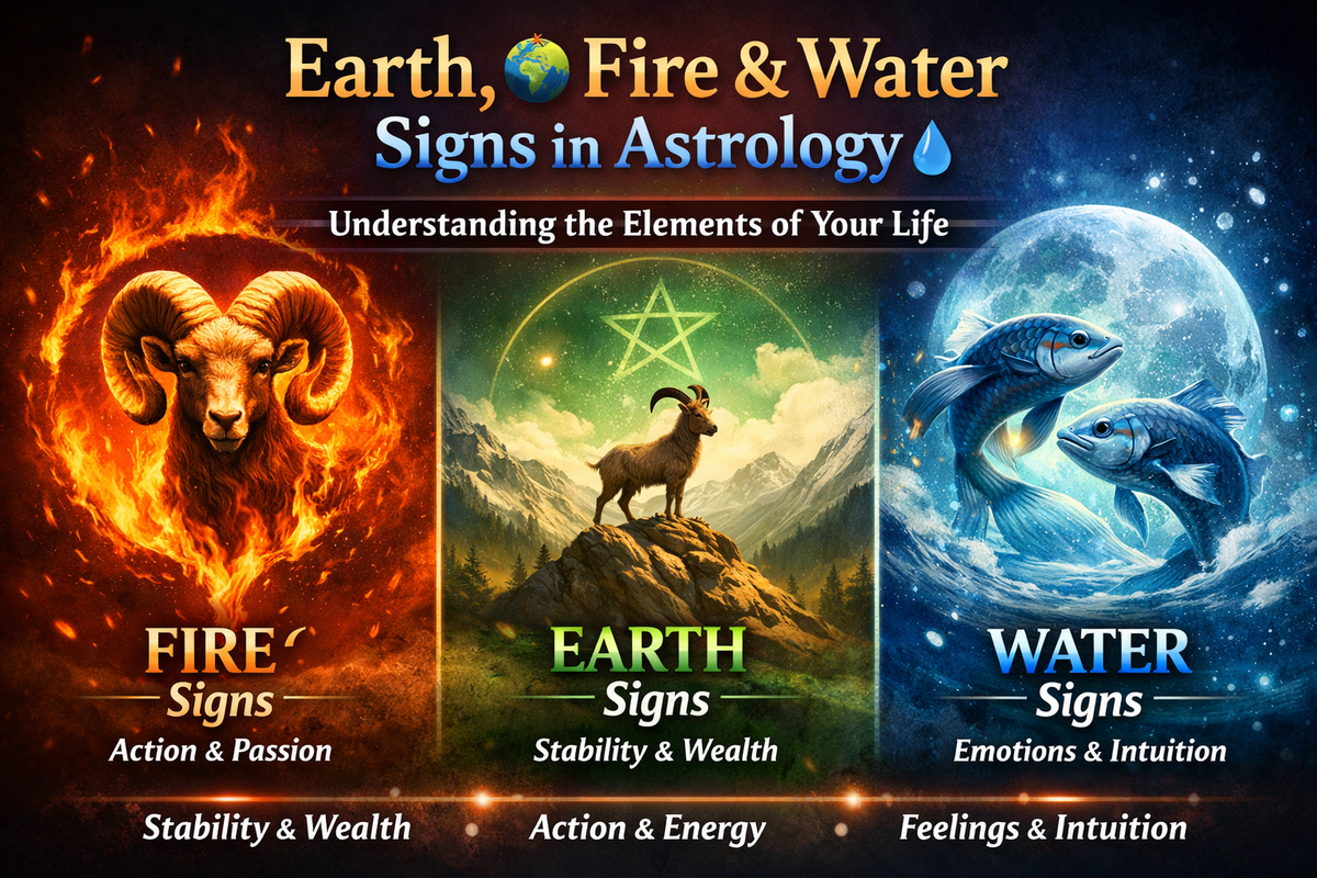 Zodiac Elements Explained: Fire, Earth & Water Signs Meaning