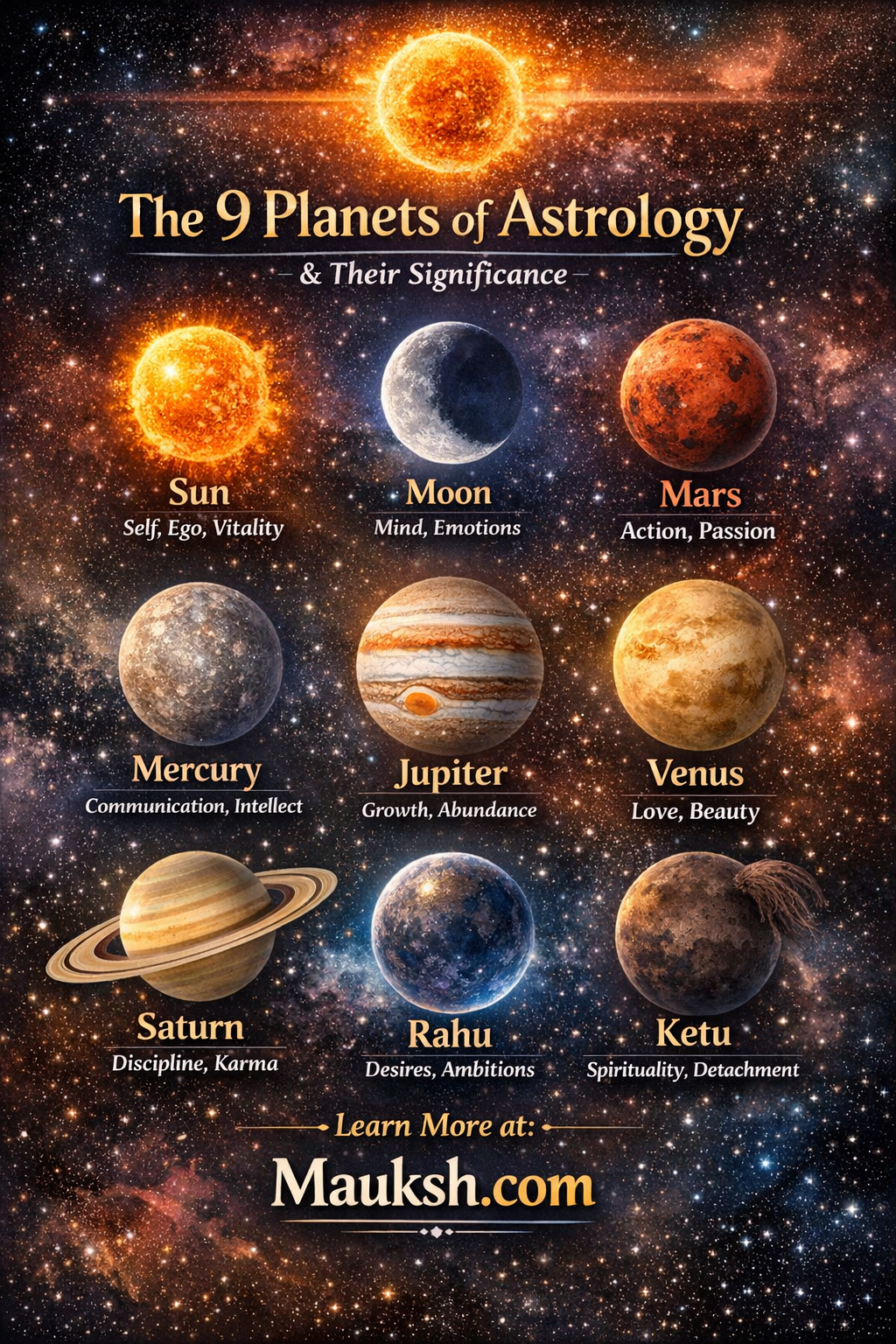 🌌 The 9 Planets of Astrology & Their True Significance (Vedic Guide)