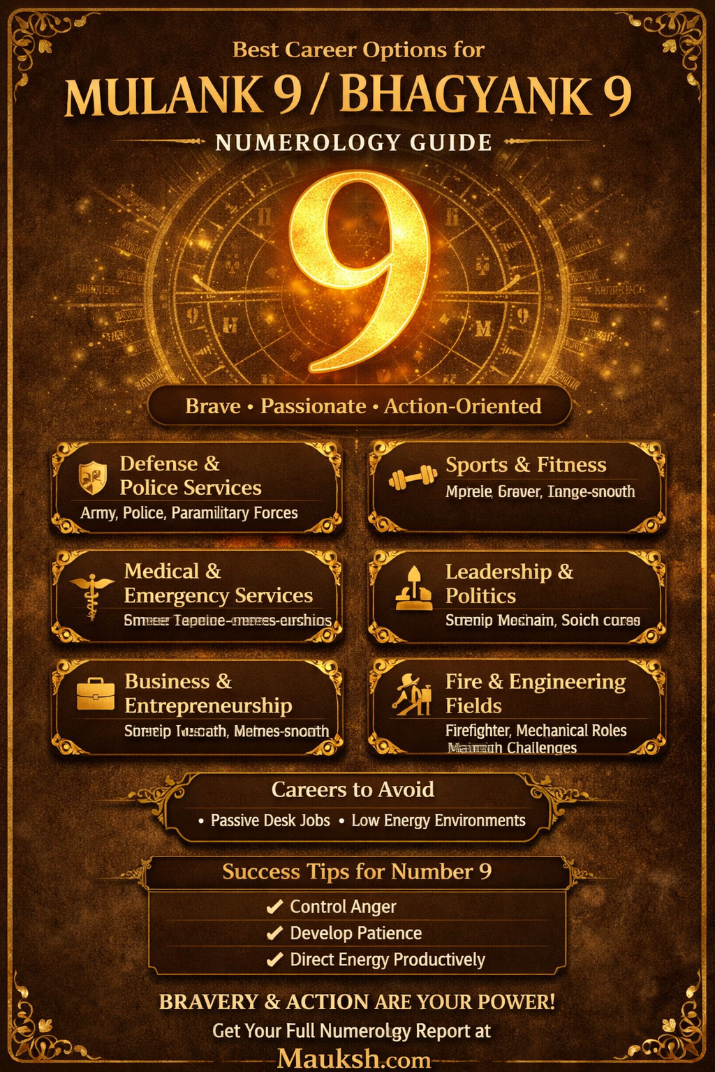 Best Career Options for Mulank 9 / Bhagyank 9 Numerology Guide