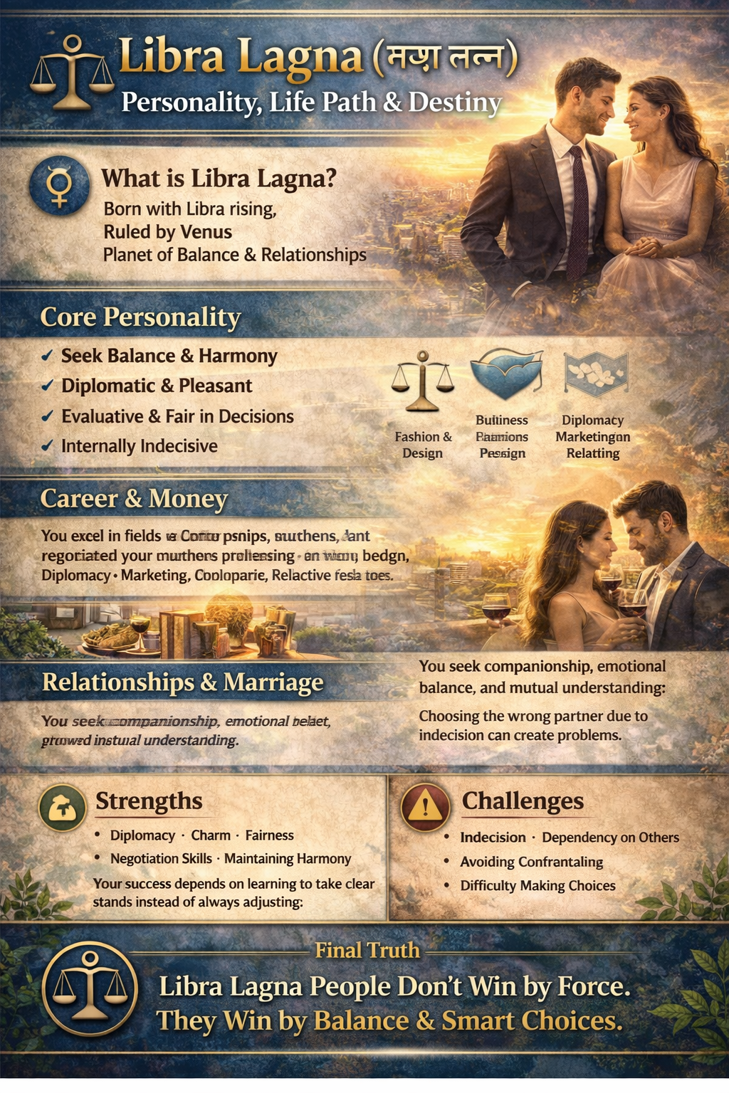 ⚖️ Libra Lagna (तुला लग्न) – Personality, Life Path & Destiny