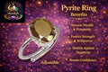 Pyrite Ring (Adjustable) – Money Magnet | Wealth, Confidence & Protection | Certified | Mauksh