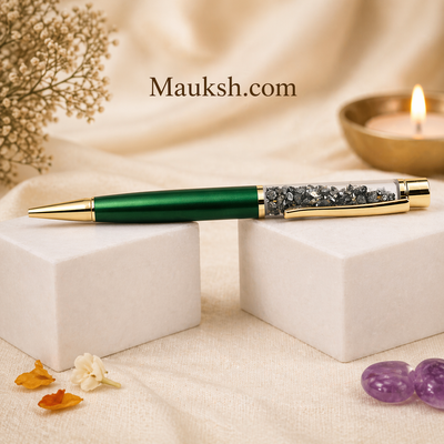 Original Pyrite Power Pen for Wealth, Confidence & Success | Certified | Mauksh