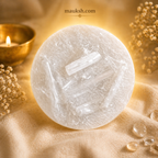 Original Pyrite Bracelet with Free Selenite Plate for Wealth & Money Attraction | Natural Crystal | Certified | Mauksh
