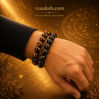 Original Tiger Eye & Pyrite Bracelet Combo for Wealth, Protection & Confidence | Natural Crystals | Certified | Mauksh