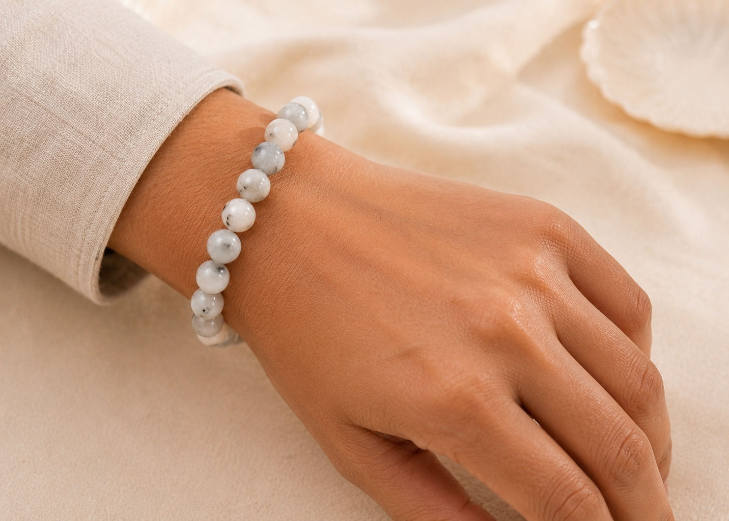 Original Rose Quartz & Moonstone Bracelet Combo for Love & Emotional Balance | Natural Crystals | Certified | Mauksh