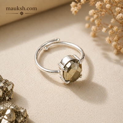 Original Pyrite Ring (Adjustable) – Money Magnet | Wealth, Confidence & Protection | Certified | Mauksh