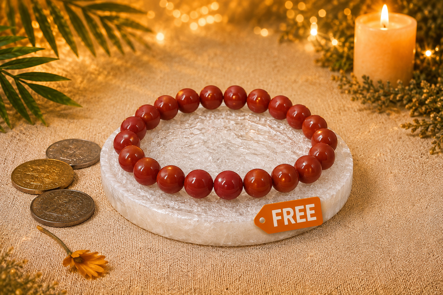 Numerology Bracelets for 1–9 | Choose Your Number | Free Raw Selenite Plate | Natural Crystal | Certified | Mauksh