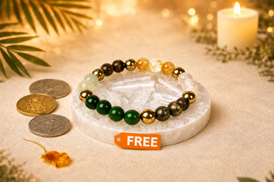 Original Money Magnet Bracelet with Free Raw Selenite Plate for Wealth, Luck & Success | Certified | Mauksh