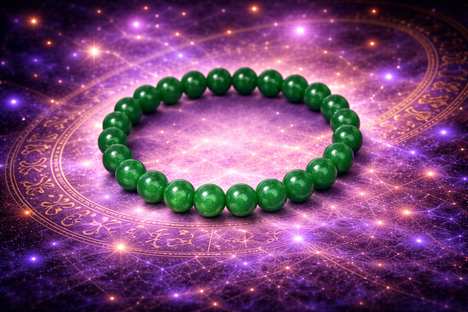 Green Jade Bracelet for Luck, Prosperity & Growth | Natural Crystal | Certified | Mauksh