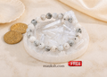 Original Moonstone Bracelet with Raw Selenite Plate for Emotional Balance & Inner Peace | Natural Crystal | Certified | Mauksh
