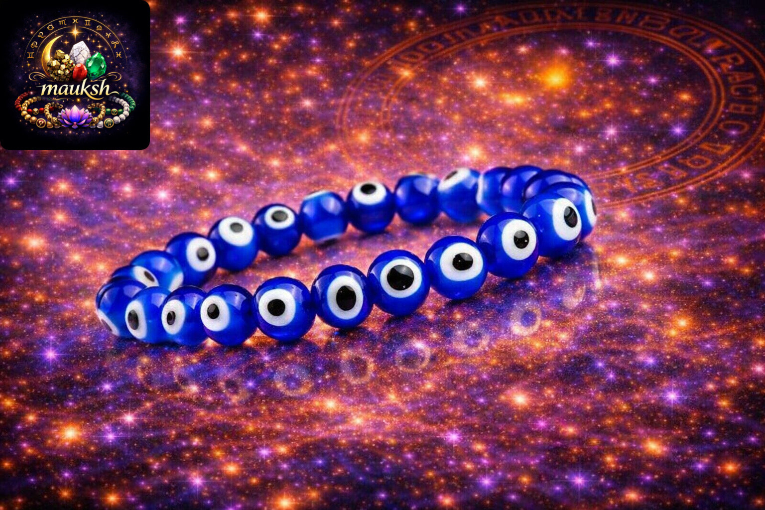 Blue Onyx Bracelet for Strength & Stability | Natural Crystal | Certified | Mauksh