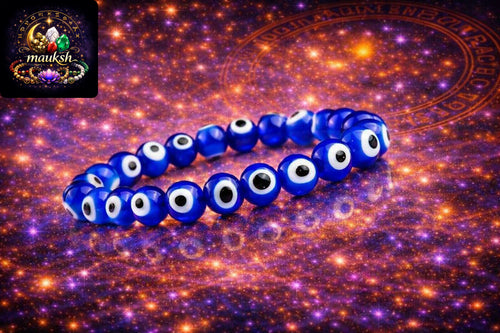 Blue Onyx Bracelet for Strength & Stability | Natural Crystal | Certified | Mauksh