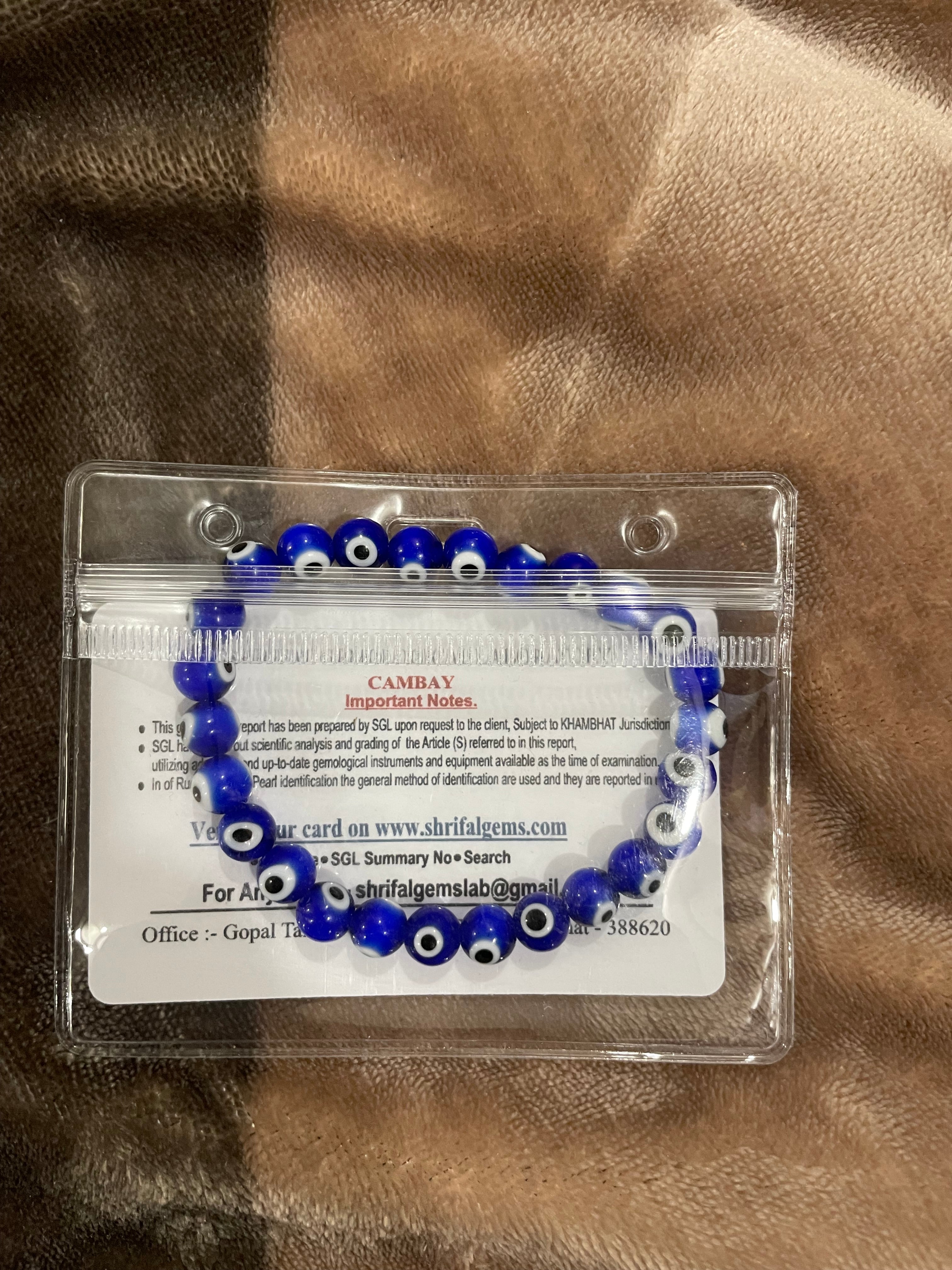 Blue Onyx Bracelet for Strength & Stability | Natural Crystal | Certified | Mauksh